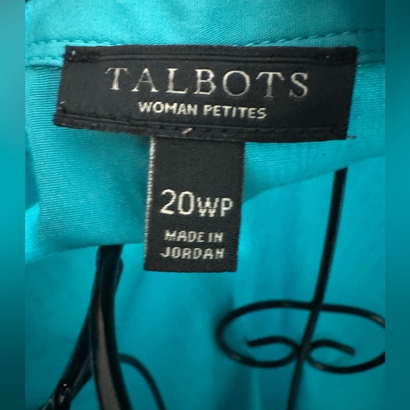 Talbots Full Frontal Crossover Sleeveless Blouse in Teal Size 20WP - Picture 3 of 6